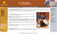 Tablet Screenshot of debtanalyzer.com